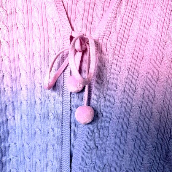 Sugar Thrillz x Dolls Kill Sweater Set 2X Pink Purple Ombre Cable Knit Y2K Fairy - Picture 3 of 14